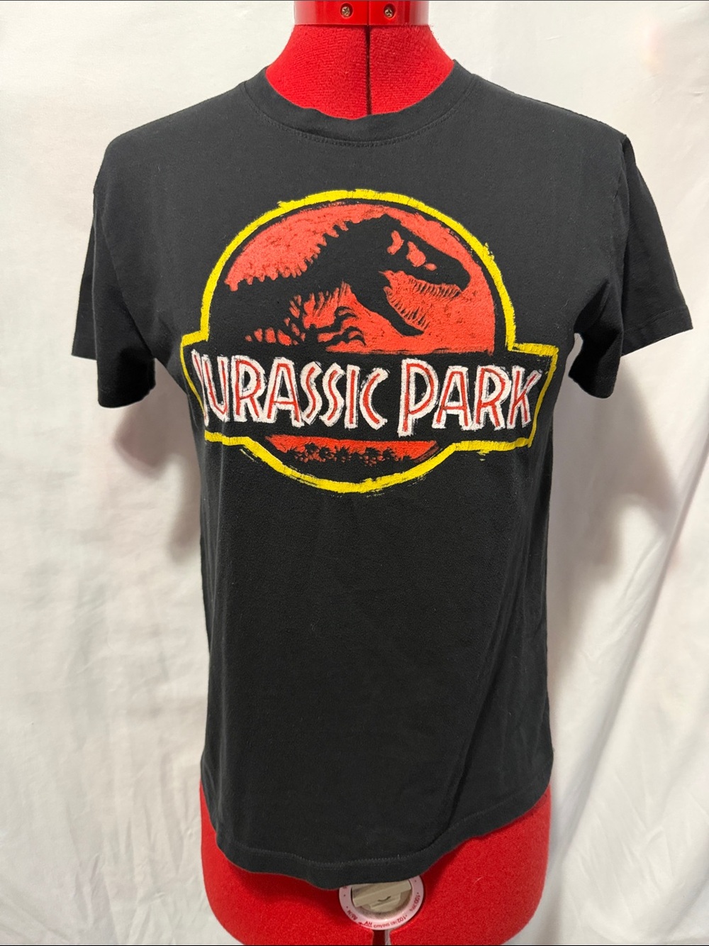 Jurassic Park Black Graphic Tee - Classic Logo Short Sleeve